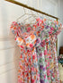 Spring Floral Square Neck Long Maxi Dress